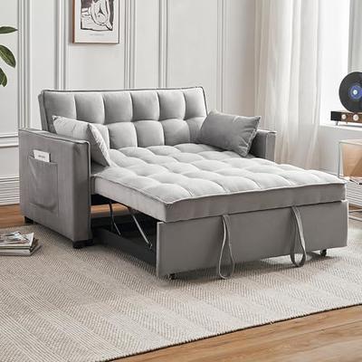 Antetek Sleeper Sofa Bed, 46-inch Faux Leather Loveseat Sleeper Sofa Couch  with Pull-Out Bed, Small Love seat Sofa Single Bed with a Detachable Side  Pocket for Living Room, Office, Coffee - Yahoo