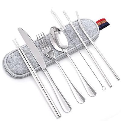 100 Pieces Silverware Set Stainless Steel Flatware Set Pearled Edge Cutlery  Set Includes Knife Fork Spoon Beading Eating Utensil for Home and