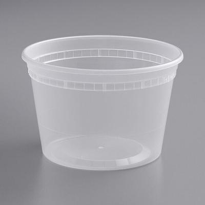 24 oz. Round Microwaveable Deli Container Combo Pack (Clear) 240