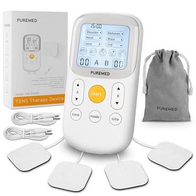 AVCOO 30 Modes TENS EMS Unit Compact Muscle Stimulator for Pain Relief,  Rechargeable & Portable Dual Channel EMS TENS Machine with 30 Intensity