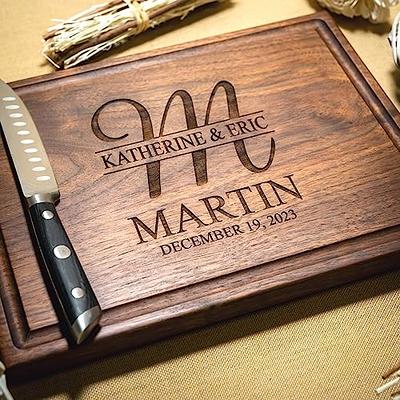 Personalized Cutting Boards, Custom Wedding, Anniversary or Housewarming  Gift Idea, Wood Engraved Charcuterie Cheese Board for Kitchen or Chef