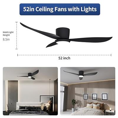 Ceiling Fan Light 52in Flush Mount