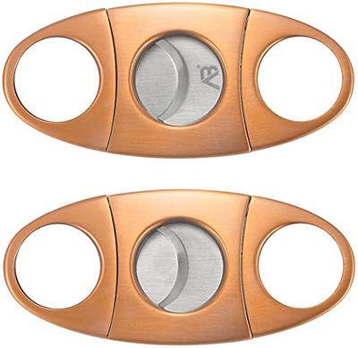 XIFEI Cigar Cutter Antique Bronze Engrave Stainless Steel Double Cut Blade  Cigar Guillotine(Gold) - Yahoo Shopping