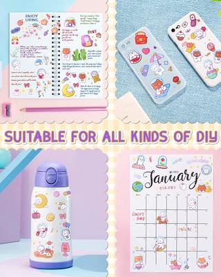 Cute Stickers for Journaling, Water Bottles, Laptops, Notebooks, Phones,  Scrapbook, Vinyl Stickers Aesthetic Kawaii Clear Stickers Packs for