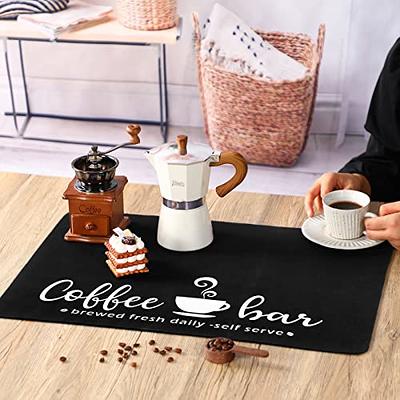 Coffee Mat Absorbent and Quick Dry Mat Hide Stain Rubber Backed