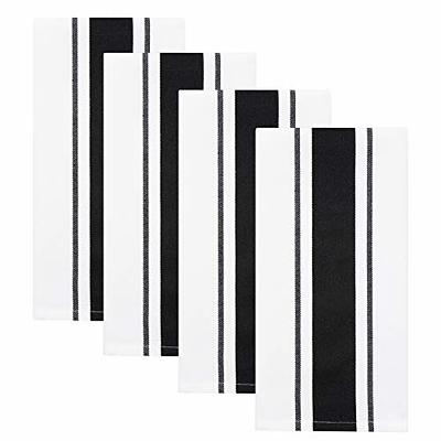 Sticky Toffee Kitchen Towels Dish Towels 100% Cotton, Stripe 4 Pack, 27.5  in x 19.5 in, Black - Yahoo Shopping