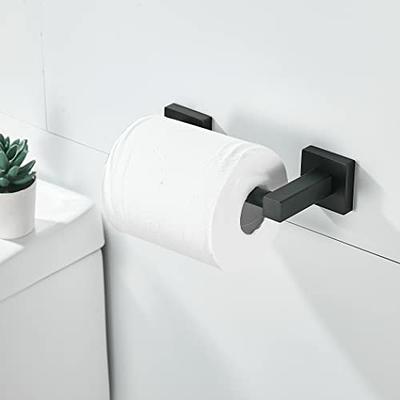 Modern Flat-End Brushed Nickel Wall-Mounted Toilet Paper Holder +