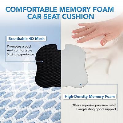 Lofty Aim Car Seat Cushion: 2-Pack Driver Cushions - Wedge Memory Black