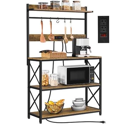 PHI VILLA Rolling Kitchen Island with Storage - Portable Kitchen Island  with Drop Leaf, Black Kitchen Carts on Wheels - Yahoo Shopping