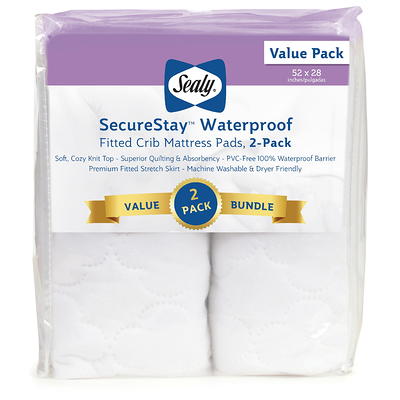 Waterproof Crib Mattress Protector - White, Size Crib, 27.25 in. W x 51 in. L x 6 in. H, Cotton | The Company Store