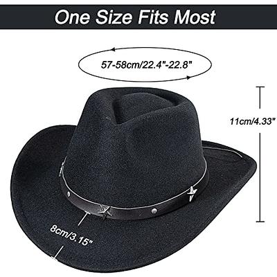 LIDHAY Classic Western Cowboy Cowgirl Hat for Women and Men Felt Wide Brim  Fedora Hats with Belt Buckle 6 Camel - Yahoo Shopping