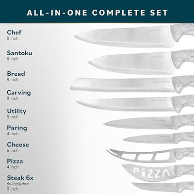 Home Hero 20 Pcs Kitchen Knife Set, Chef Knife Set & Steak Knives -  Professional Design Collection - Razor-Sharp High Carbon Stainless Steel  Knives