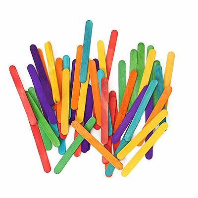 100 Sticks - Jumbo Wood Craft Popsicle Sticks 6 inch Green