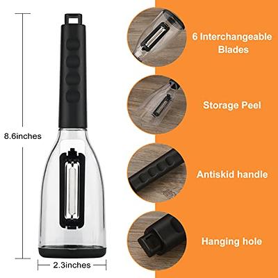 Electric Potato Peeler Automatic Apple Peeler, Smart Vegetable Fruit Peeler  Machine, Stainless Steel Kitchen Peeling Tool [1 Adapter 2 Extra Blades]