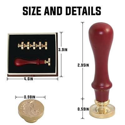 CRASPIRE 6PCS Wedding Wax Seal Stamp Head Set