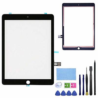 SRJTEK Touch Screen Digitizer for iPad 9.7 2018 iPad 6 6th Gen A1893 A1954  Glass Replacement Repair Parts (NO LCD, Without Home Button)+Pre-Installed  Adhesive+Tools+Tempered Glass 