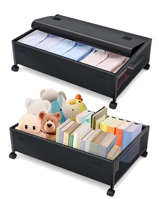 GCP Products Under Bed Storage Bins With Lids - 2Pack Underbed Storage  Containers Foldable Stackable Storage Box