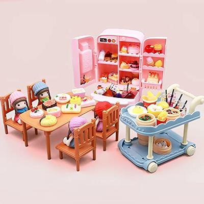 Pretend Play Simulation Kitchen Toy Mini Fridge Furniture Refrigerator  Accessories Cook Food Play House Toys For Girls Children