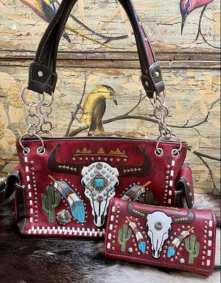 Punk Gothic Skull Chain Concealed Carry Purse Shoulder Bag Crossbody  Satchel Women Handbag Wallet Set 2 in 1 Removable Straps - Yahoo Shopping