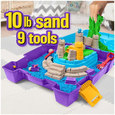Kinetic Sand Box Set Sand Box & Tools - 1lb, Kinetic Sand