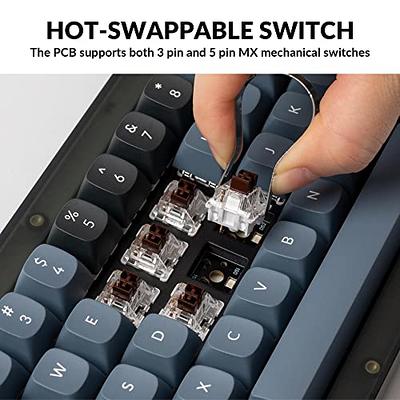 DIY 65% Hot Swappable Mechanical Keyboard Transparent With Custom Coiled C  Cable