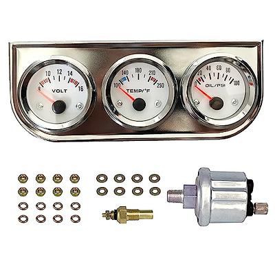 2 52mm Mechanical White LED Car Auto Volt Voltmeter Voltage Gauge Meter  8-16V