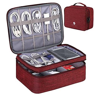 Electronics Organizer Travel Cable Organizer Bag, Portable Electronic  Accessories Carry Case Waterproof Double Layers All-in-One Storage Bag for