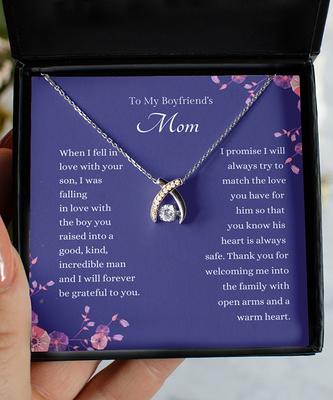 To My Boyfriend's Mom Necklace, Gift For Christmas, Gifts Birthday