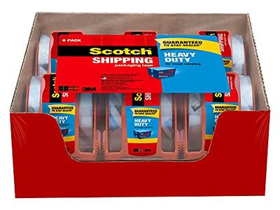 Scotch Heavy Duty Shipping Packing Tape, Clear, Shipping and Packaging  Supplies, 1.88 in. x 54.6 yd., 4 Tape Rolls with 4 Dispensers