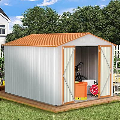 Bealife 6' x 4' Outdoor Storage Shed Clearance with Floor Base, Metal  Outdoor Storage Cabinet with Double Lockable Doors, Waterproof Tool Shed
