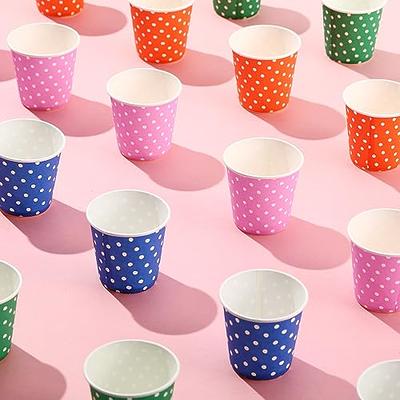 Pink & Blue Polka Dot White Paper Cups - 8 Ct.