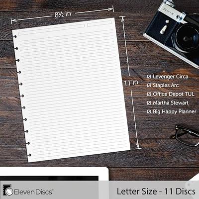 Eleven Discs Discbound Paper, Letter Size Ruled Sheets - Premium 120gsm  Heavyweight Notebook & Planner Refills - 11 Discs, 8.5 x 11 in - Punched  for Circa, Arc, TUL (40 Sheets) - Yahoo Shopping