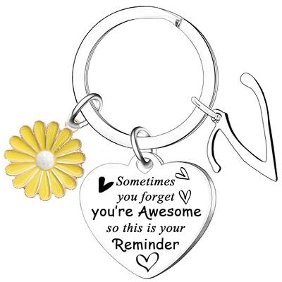 Waeceip Inspirational Keychain Sometimes You Forget You're Awesome Letter  Keyring Initial Alphabet Keychain Graduation Gifts (V) - Yahoo Shopping