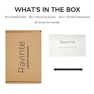 Ravinte 30 Pack Solid 5 Inch Center to Center Slim Square Bar