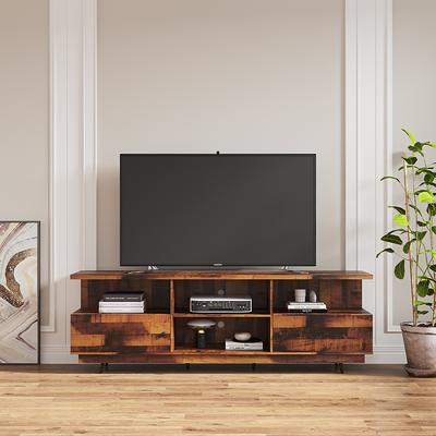 Modern TV Cabinet Entertainment Unit Stand Storage - Wood