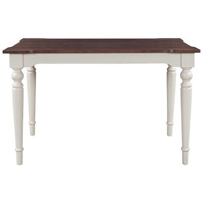 Homy Casa 43.3 in. White Rectangular MDF Table Top Solid Beech Wood Legs Dining Table(Seat 4)