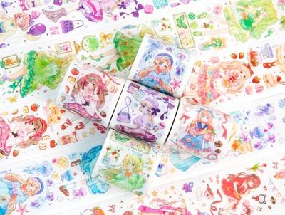 1 Roll, Washi Tape. Kawaii, Anime, Manga, Girl. Cartoon. Release Paper.  Scrapbooking. Journaling. Stickers - Yahoo Shopping