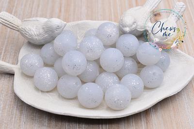 100 Pcs Silicone Beads 12mm Silicone Cow Beads Round Loose Pearl