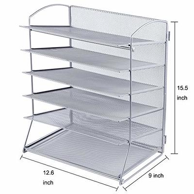  EASEPRES Extra Thick 6-Tier Mesh Desk Organizer Tray, Desktop  File Folder Sorter Holder for Mail Paper Document Letter Organization  Storage Accessories, for Office Home School Classroom, Black : Office  Products