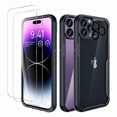 SPIDERCASE Designed for iPhone 14 Pro Max Case, with Built-in Tempered  Glass Screen & Camera Lens Protector [12FT Military Dropproof