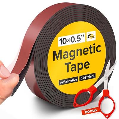 Magnetic Strips with 3M Strong Adhesive Backing (5.9 x 2.35 inches)  Magnetic Tape with Adhesive Backing Heavy Duty Magnet Strips for  Refrigerator