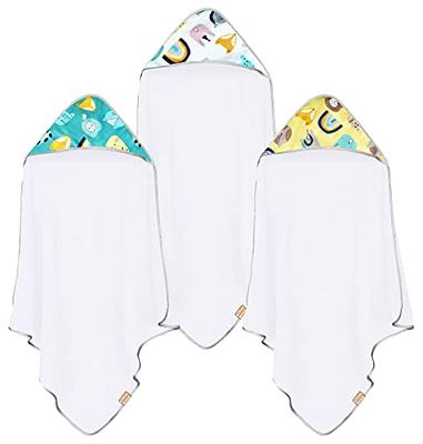 Tranqun 6 Pack Flannel Hooded Baby Towels Baby Bath Towel Cute