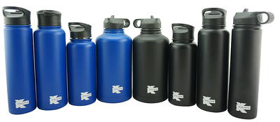 3 Liter BpA Free Water Bottle with Stainless Steel Cap - Dark Blue