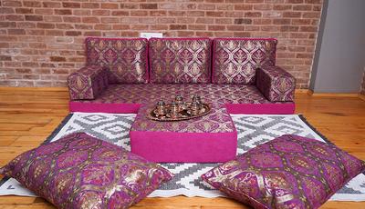 Arabic Floor Seating Sofa Red Set Cushions Turkish Jalsa Arabic