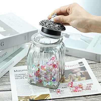 SOCOSY Vintage Transparent Glass Candy Jar with Lid Food Jar Nut Jar  Jewelry Box Wedding Candy Buffet Jars Kitchen Storage Containers-30 oz -  Yahoo Shopping