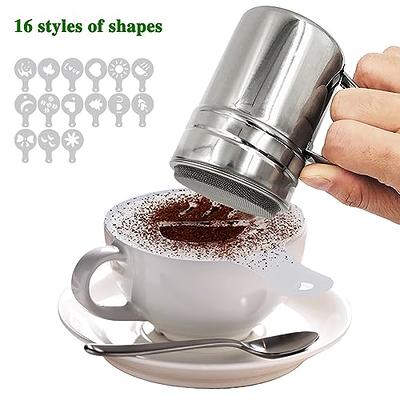  2 Pcs Powdered Sugar Shaker Duster with Handle