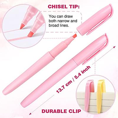 WRITECH Retractable Highlighters Assorted Colors: Chisel Tip Click Aesthetic Highlighter Marker Pens Pack Multi Colored Ink No Bleed Smear for