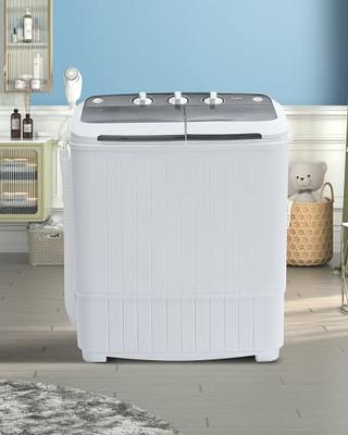 TABU 17.6Ibs Portable Washing Machine, Compact Washer Machine, Mini Washing  Machine, Twin Tub Washer and Spiner, Ideal for Dorms, Apartments, RVs,  Camping etc (White & Grey) - Yahoo Shopping