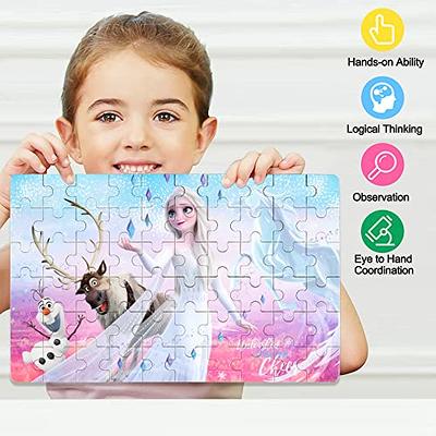 NEILDEN Disney Jigsaw Puzzles,Disney 60 Pieces Puzzles for Kids Ages  4-8,Learning Educational Puzzles for Children Girls and Boys,Packed in Tin