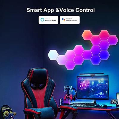 NIUCOO 8 Pack Hexagon Led Lights Wall Panels: RGB Gaming Lights with APP  Smart Modular Panel Hex Tiles Push Glide Expansion Shapes Lights - Yahoo  Shopping